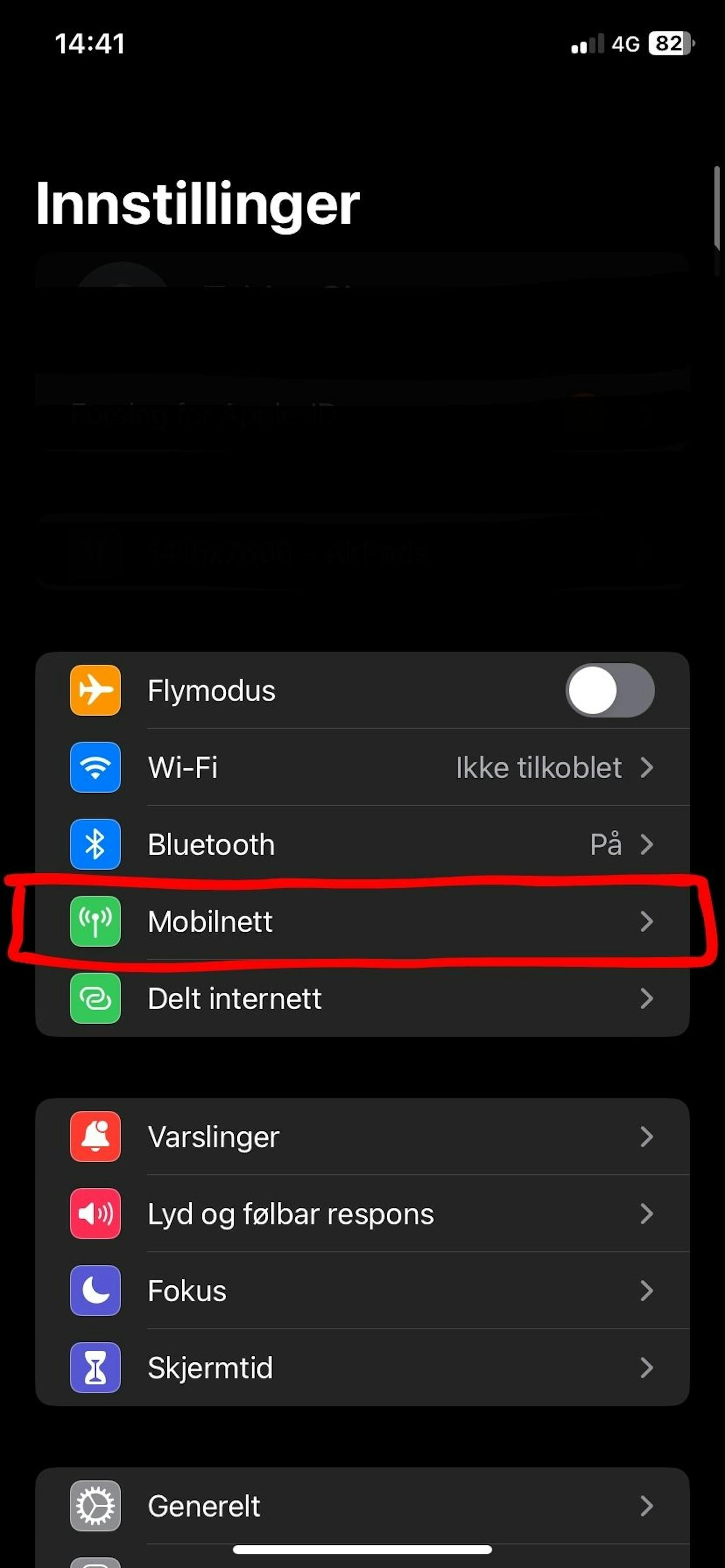 Gå til innstillinger: Wi-Fi-hjelp tar mye strøm.